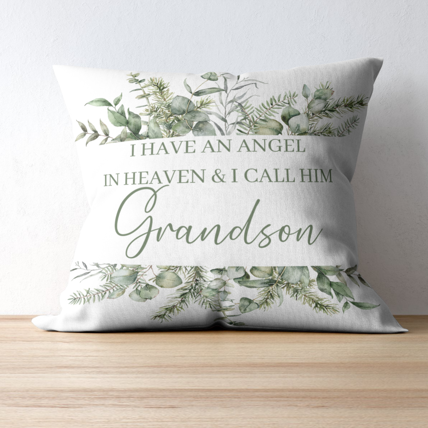 Angel in Heaven Pillow Case - Grandson