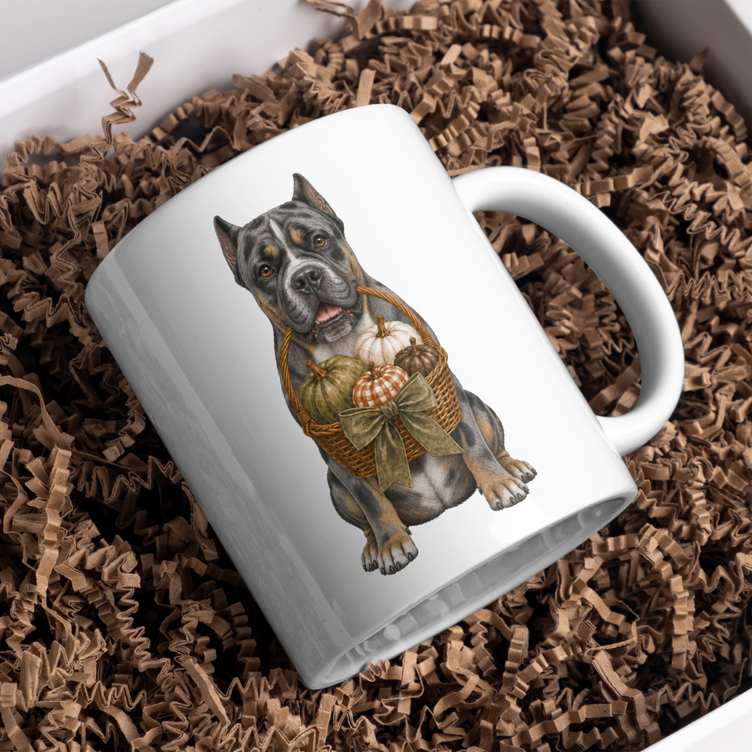 "Autumn is Here" - Cane Corso - The Dog Collection - White Mug