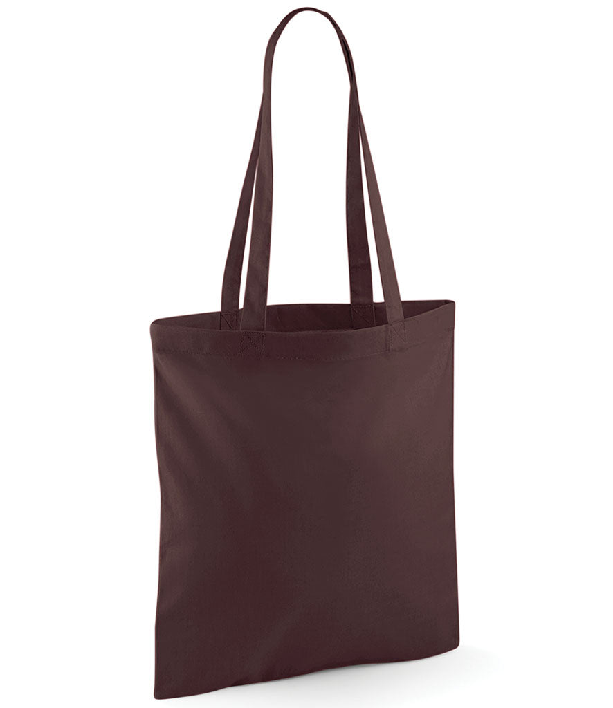 Brown tote bag on a white background