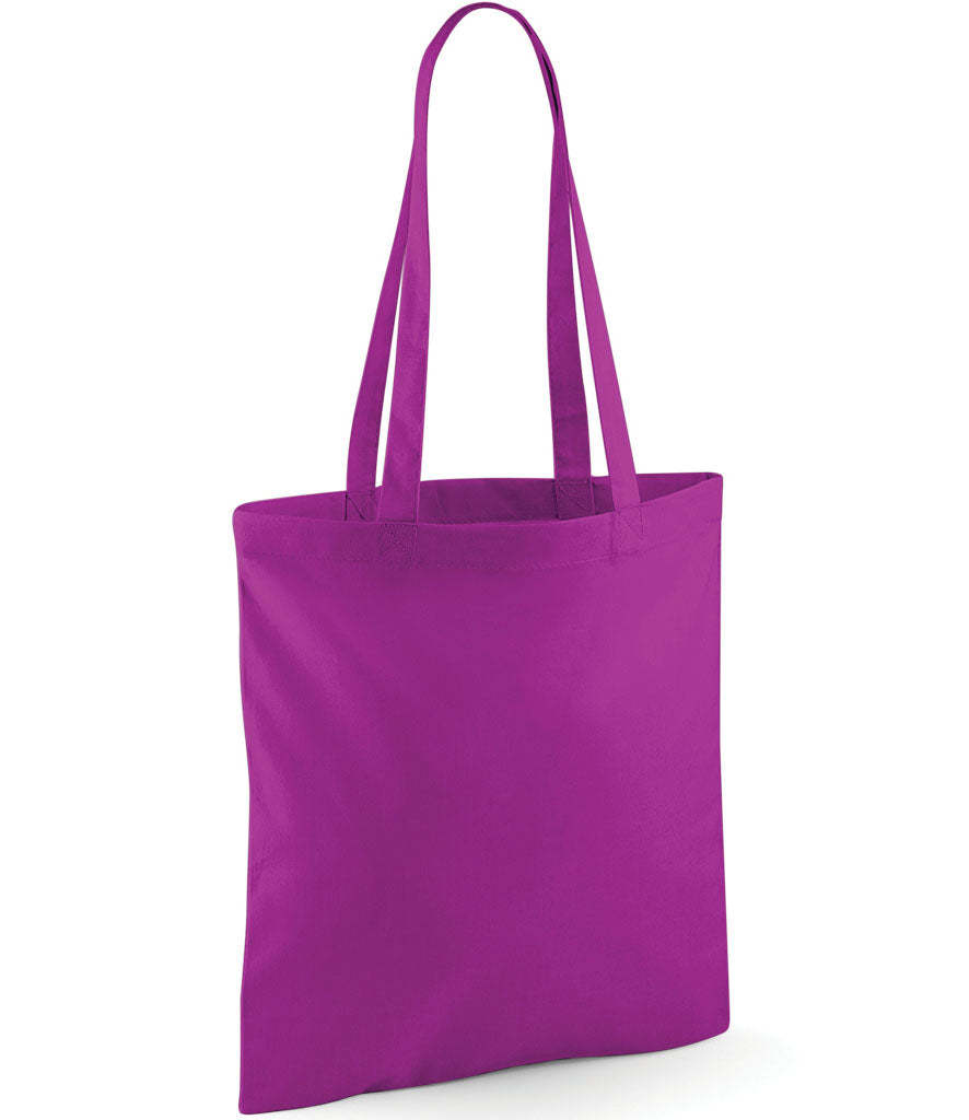 Purple tote bag on a white background