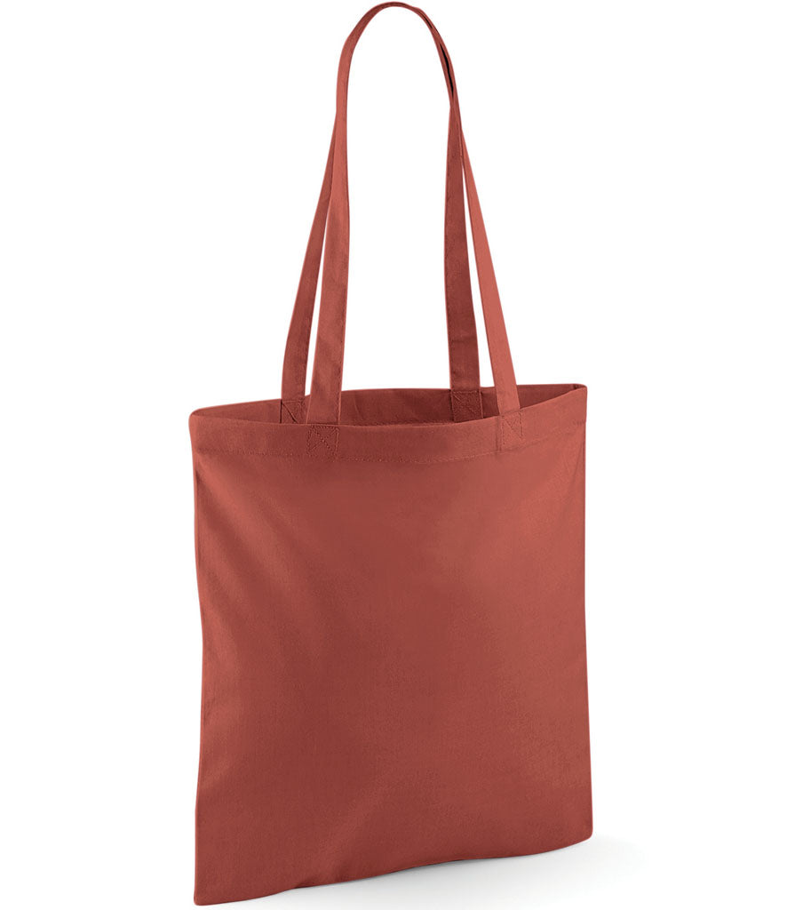 Brown tote bag on a white background