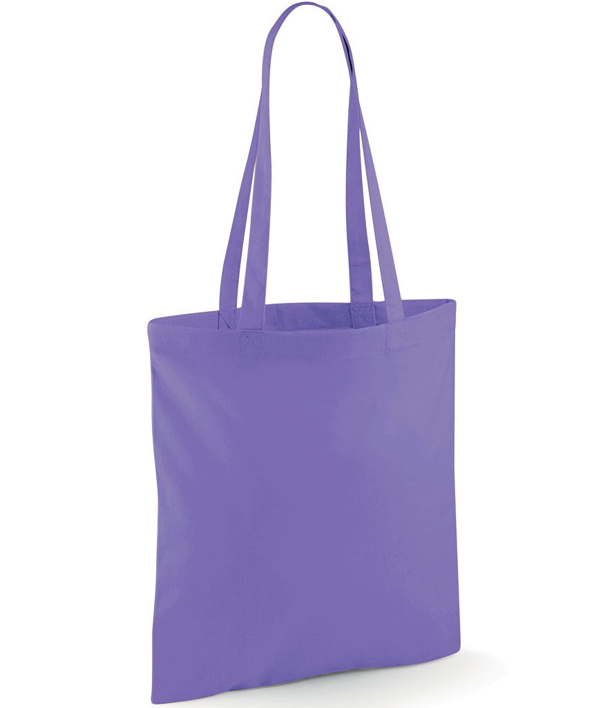 Purple tote bag on a white background