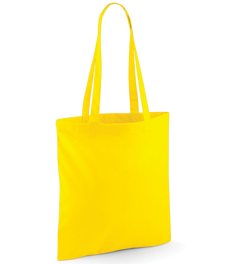 Yellow tote bag on a white background